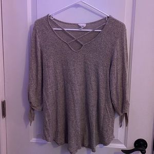 caution to the wind crisscross tee